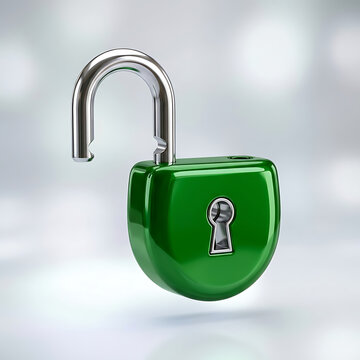 Green teapot with lock and key on hook