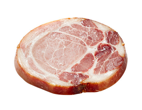 Sliced pork meat cut showcasing marbling and texture details.