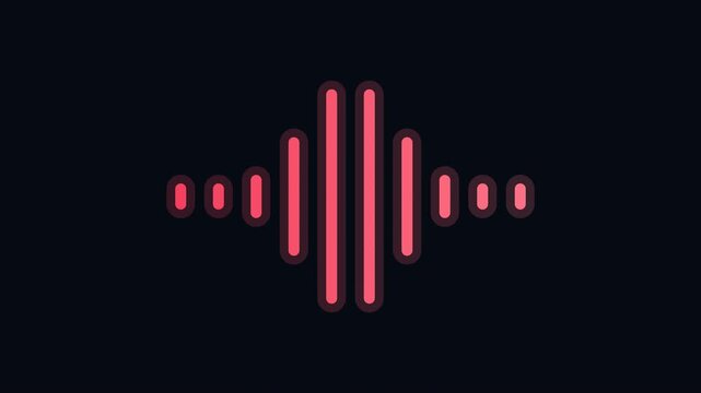 Red Digital Soundwave on Black Background