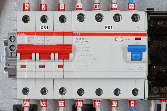 Circuit breakers from ABB to protect electrical loads from short-circuiting. 