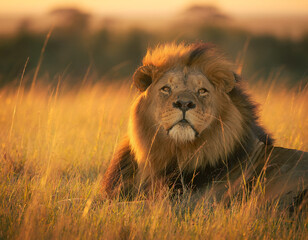 lion in the grass © Gihan