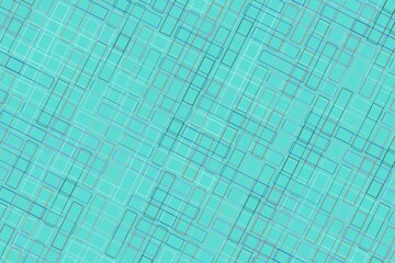 Abstract blue and green mosaic pattern with pixel art style