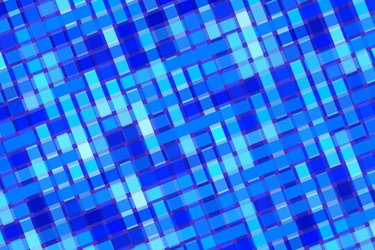 Abstract blue digital mosaic pattern with pixel squares