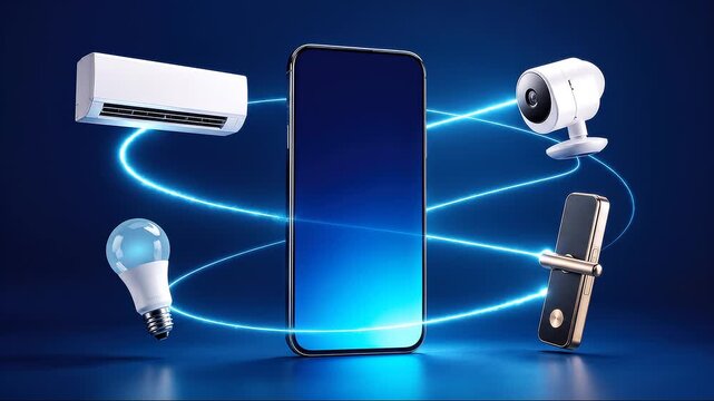 Smartphone Connecting Smart Home Devices with Moving Wireless Light Trails