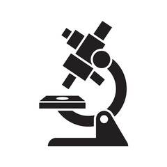 Obraz premium Scientific Laboratory Microscope Icon for Medical Research on White Background