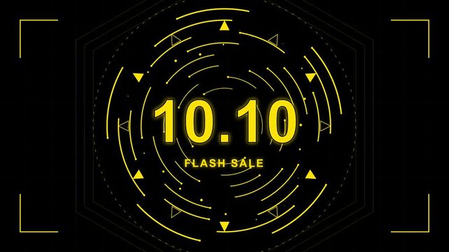 Flash Sale Countdown with Kinetic Geometric Elements