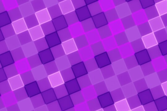 Purple glowing mosaic squares pattern for digital design