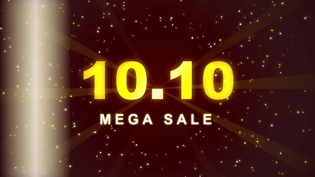 Mega Sale Golden Particle Explosion Background