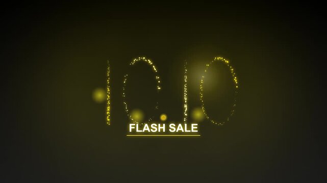 Flash Sale Golden Particles Background