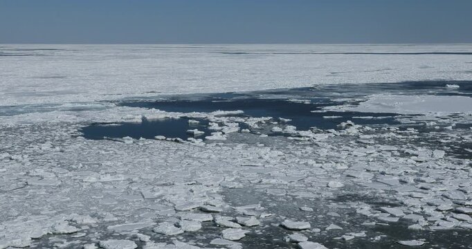 能取岬からオホーツク海の流氷