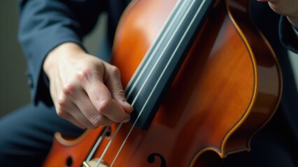 Fototapeta premium A close up of a person playing a cello, perfect for music or education related projects