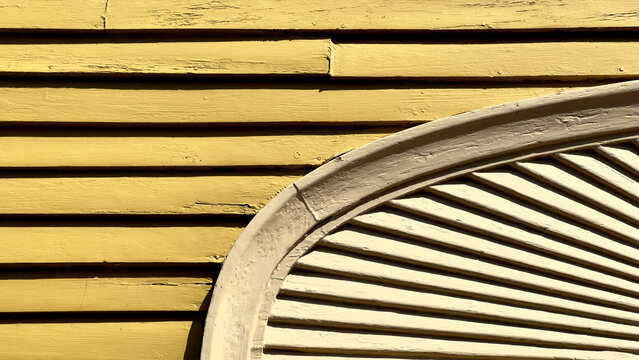 Federal Architecture Sunburst Fan Pediment Detail