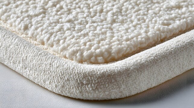 White bath mat texture close-up