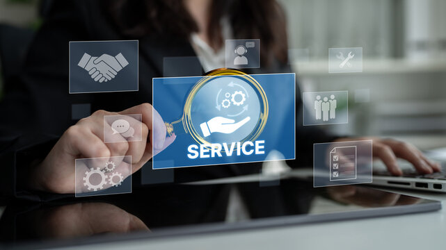 Customer service and support workflow with cooperation, communication, maintenance, and checklist icons for efficient service operation and user satisfaction Latch