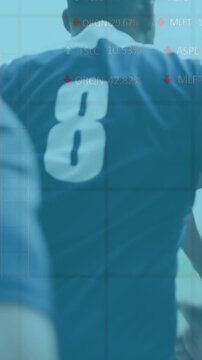 Animation of statistics over rugby players