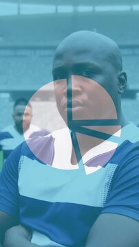 Animation of statistics over rugby players