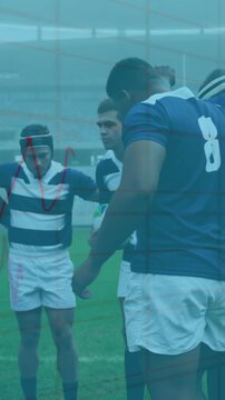 Animation of statistics over rugby players