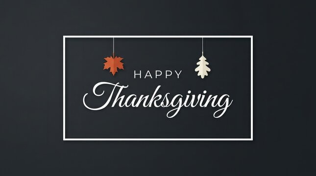 A beautiful elegant greeting card design celebrating the traditional autumn harvest festival of thanksgiving day in canada with decorative fall leaves and text