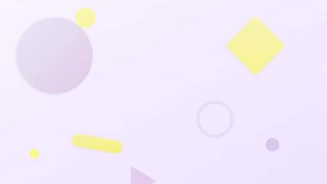 Abstract Modern Pastel Geometric Shape Float Animation Background