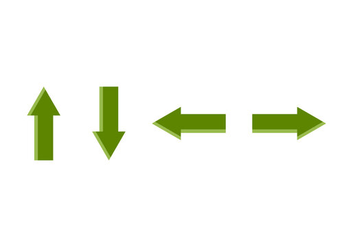 Arrow icon set or arrow symbol set isolated on a transparent background.