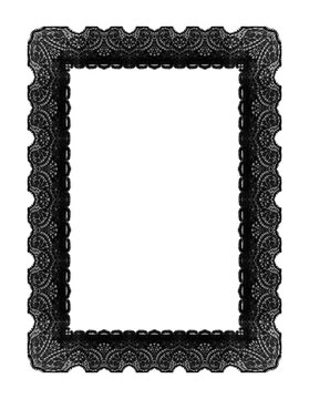 Black Lace Photo Frame Dark Coquette Transparent Overlay Border Vintage Dark Academia Gothic Invitation