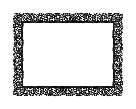 Black Lace Photo Frame Dark Coquette Transparent Overlay Border Vintage Dark Academia Gothic Invitation