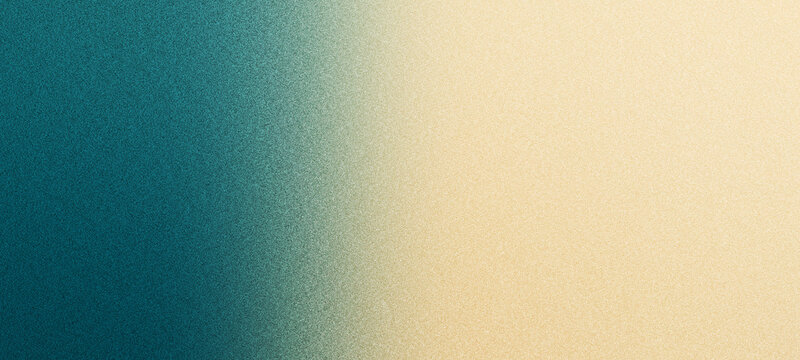 Abstract grainy gradient background with teal and cream colors