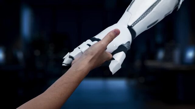 A hand reaches out towards glowing digital icons representing enterprise resource planning and business intelligence, showcasing modern technology and data management. Synapse