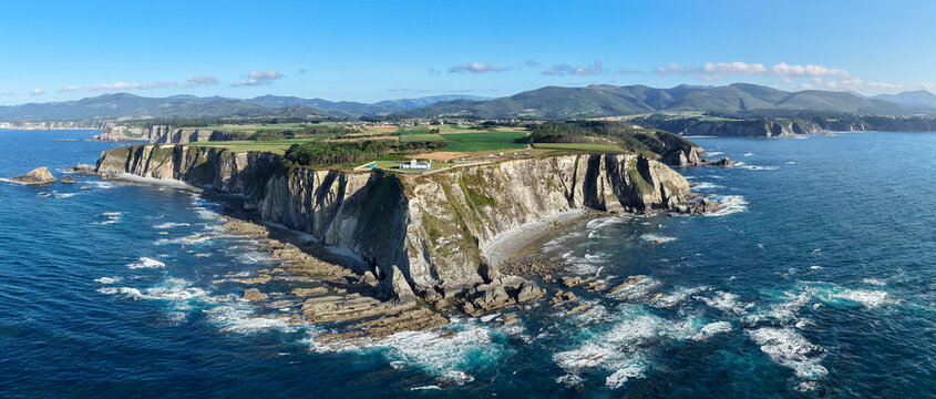 Sea view of cabo busto in asturias