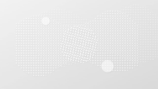 Abstract White Dotted World Map With Subtle Shadows