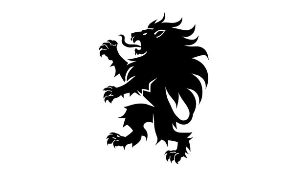 heraldic lion vector illustration
