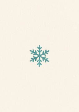 Minimalist snowflake winter design
