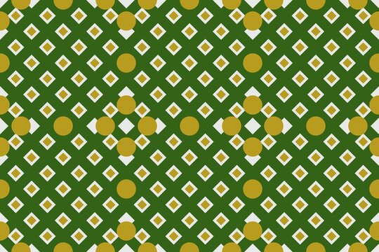 Seamless green pattern of diagonal lattice