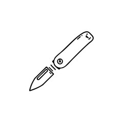 Obraz premium Black and white line art vector icon of a rubber mallet or construction hammer with hardware equipment maintenance construction craftsman improvement