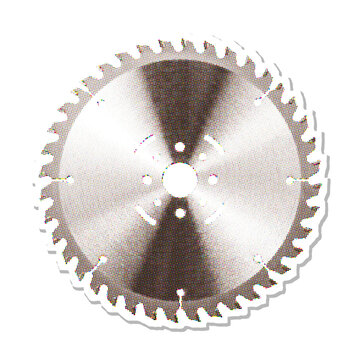 Circular saw blade with sharp teeth halftone vector illustration