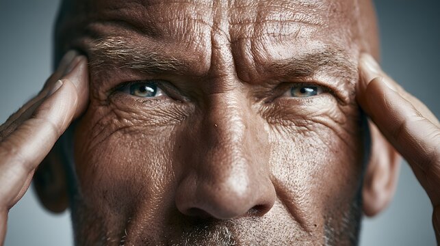 Man's close-up face