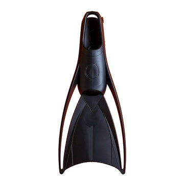 Black diving fins isolated snorkeling swimming flippers