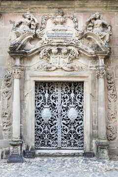 Goetzsche Mausoleum, door, art smith, Quedlinburg, Saxony-Anhalt, Germany