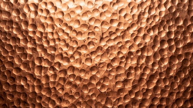 Hammered Copper Metal Surface Texture Background