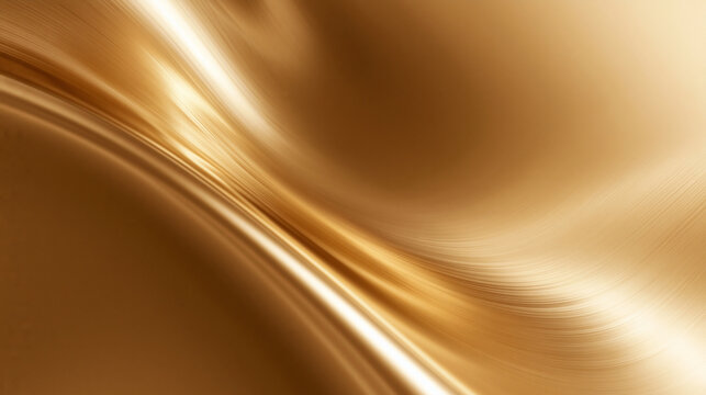 Abstract Flowing Liquid Gold Metal Wave Background