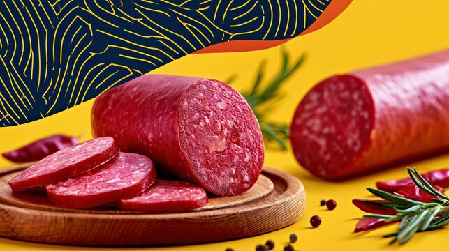sausages,sausage,grilled,meat,food,yellow,arrangement,advertising,branding,packaging,beef,cooked,protein,smoked,barbecue,barbeque,roasted,delicious,appetizing,culinary,cooking,ingredient,dinner,lunch,