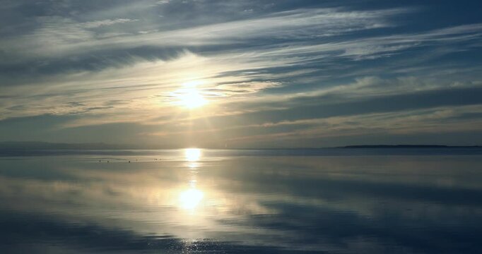 サロマ湖の夕景