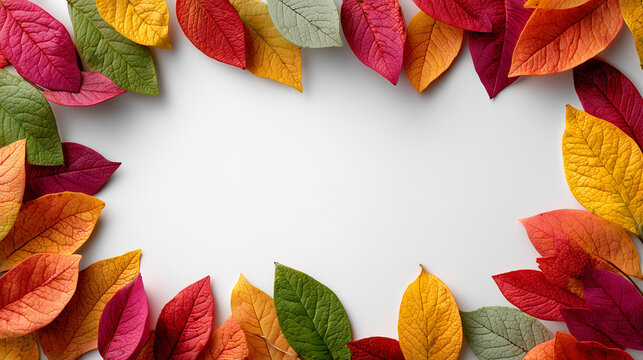White background blending frame and leaf with creative contrast and balance. Green illustration combining yellow in a refined conceptual setting. The composition highlights inspiration and hand-drawn