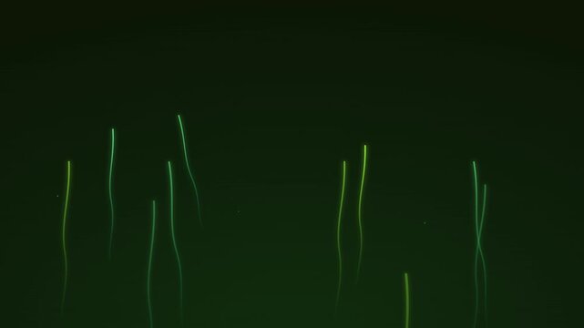Bio Luminescent Forest Green Abstract Vector Flow