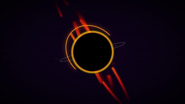 Black Hole Singularity Swirling Light Gravitational Pull Animation