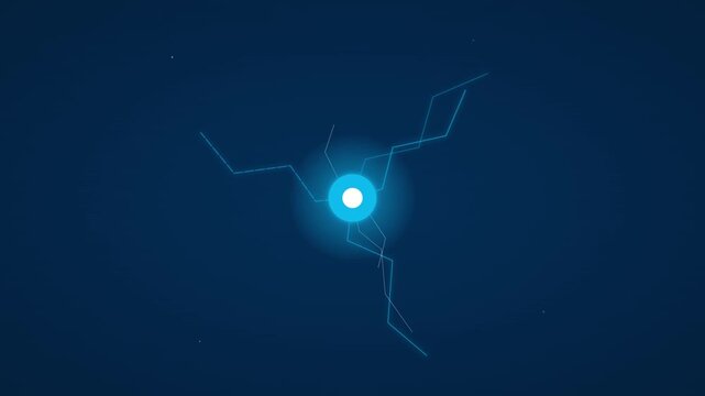 Blue electric plasma burst abstract vector background