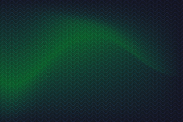 Fototapeta premium Green grainy gradient background with seamless wavy line pattern