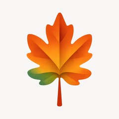 Fototapeta premium Vibrant autumn maple leaf illustration.