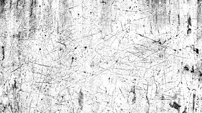 Dark cracked texture resembling distressed concrete or stone wall isolated on transparent background