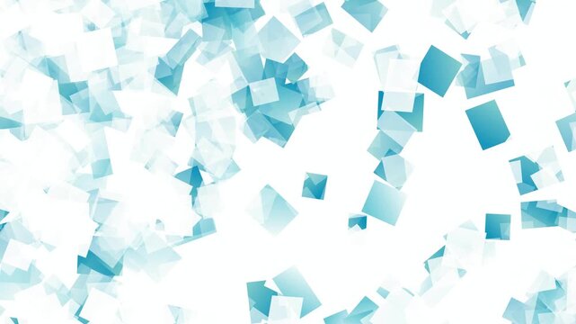 Floating blue square particles pattern 4K